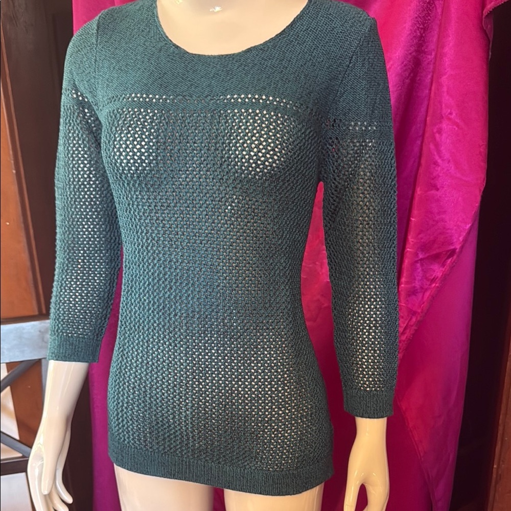 NWT northern reflections Green Knit Sweater size small